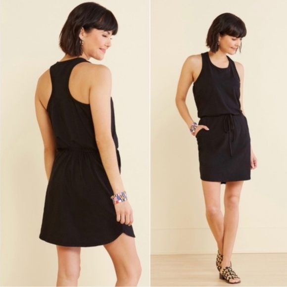 SUNDRY for EVEREVE Sleeveless Drawstring Waist Racerback Casual Dress Large - Picture 14 of 14